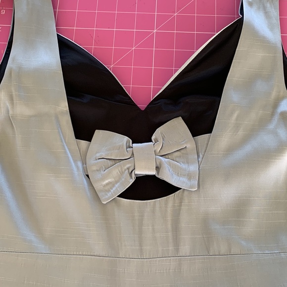 REVIEW dove grey bow cocktail dress - Picture 12 of 14